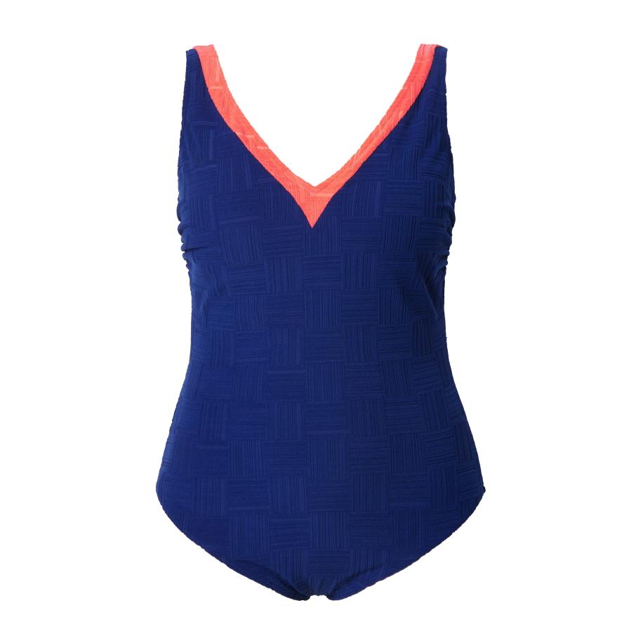 Ulla Popken Ulla Popken Badpak Alice donkerblauw / zalm roze -