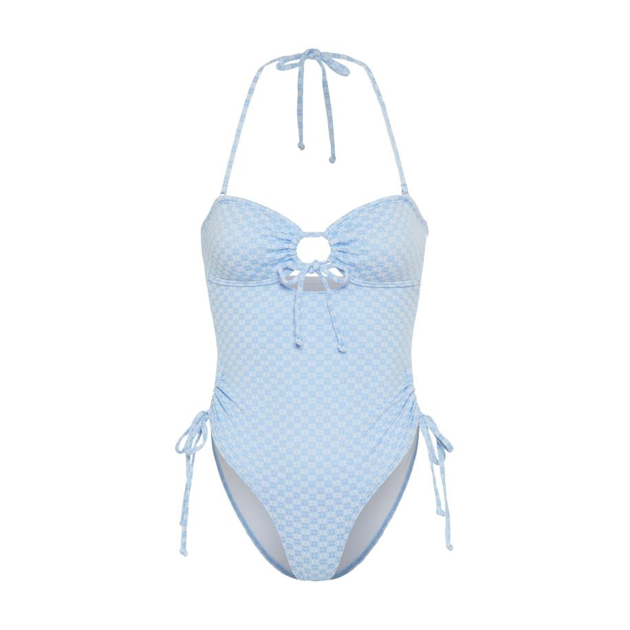 Lascana LSCN by LASCANA Badpak lichtblauw / wit -