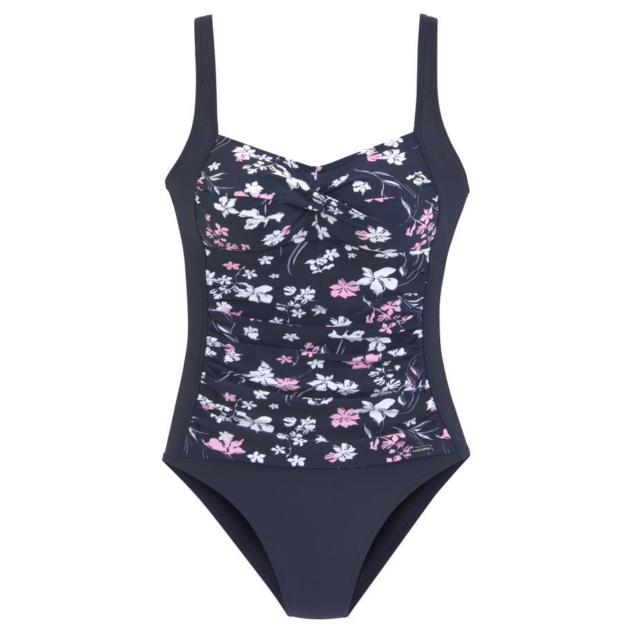 Lascana LASCANA Badpak navy / pink / wit -