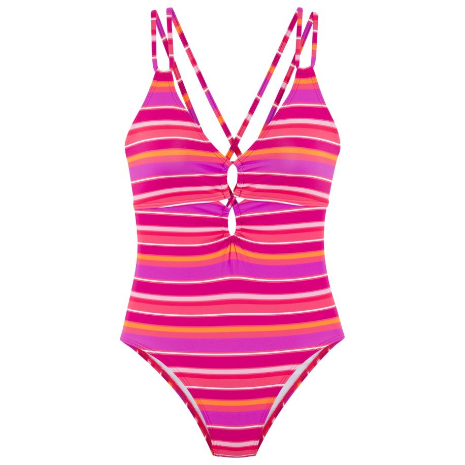 s.Oliver s.Oliver Badpak oranje / pink / fuchsia / donkerroze -