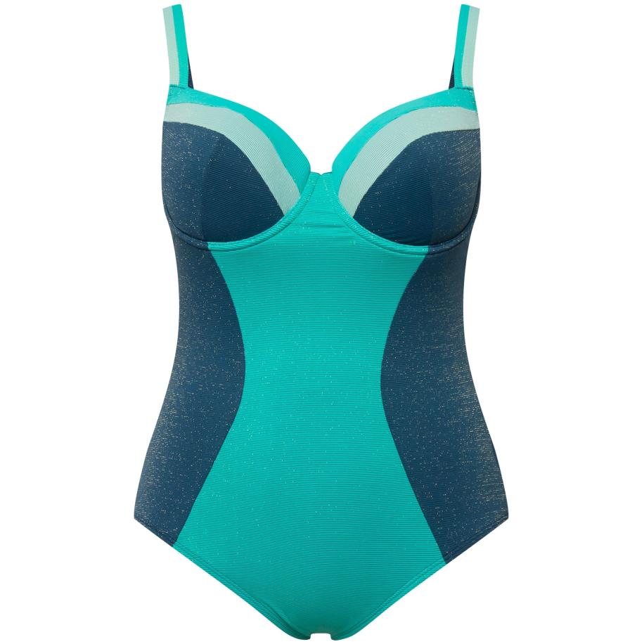 Ulla Popken Ulla Popken Badpak blauw -