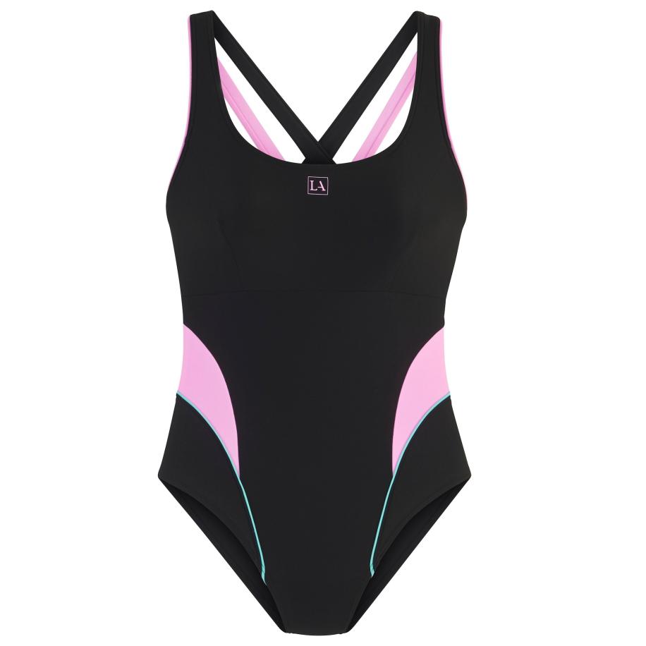 Lascana LASCANA ACTIVE Sportbadpak zwart / wit -