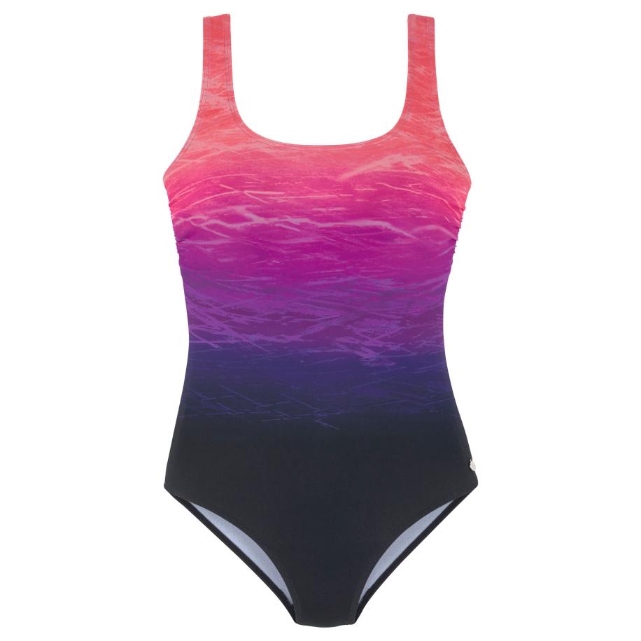 Lascana LASCANA Badpak donkerblauw / lila / pink / neonroze -