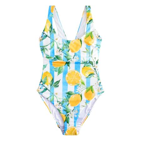 Next Next Badpak blauw / limoen / grasgroen / natuurwit