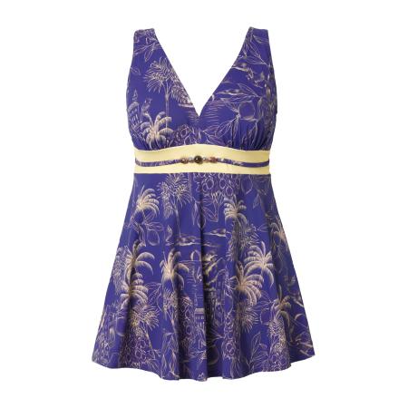 Ulla Popken Ulla Popken Badpakjurk geel / pruim