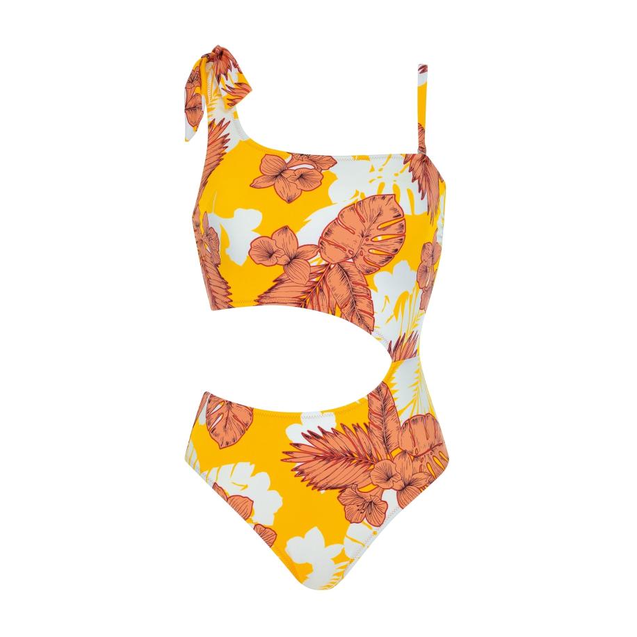 OLYMPIA OLYMPIA Badpak geel / pink / oudroze / wit -