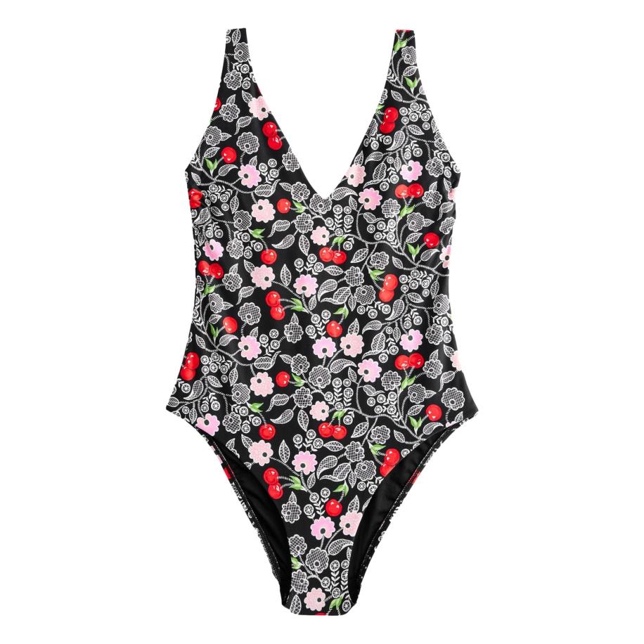 Next Next Badpak Cath Kidston rosa / kersrood / zwart / wit -