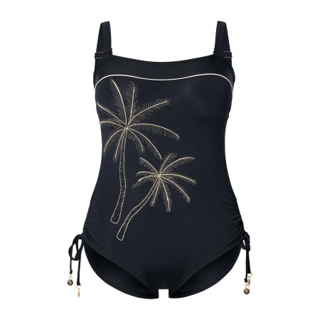 Ulla Popken Ulla Popken Badpak geel / zwart