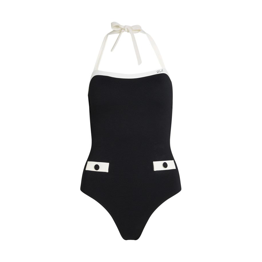 Karl Lagerfeld Karl Lagerfeld Badpak zwart / wit -