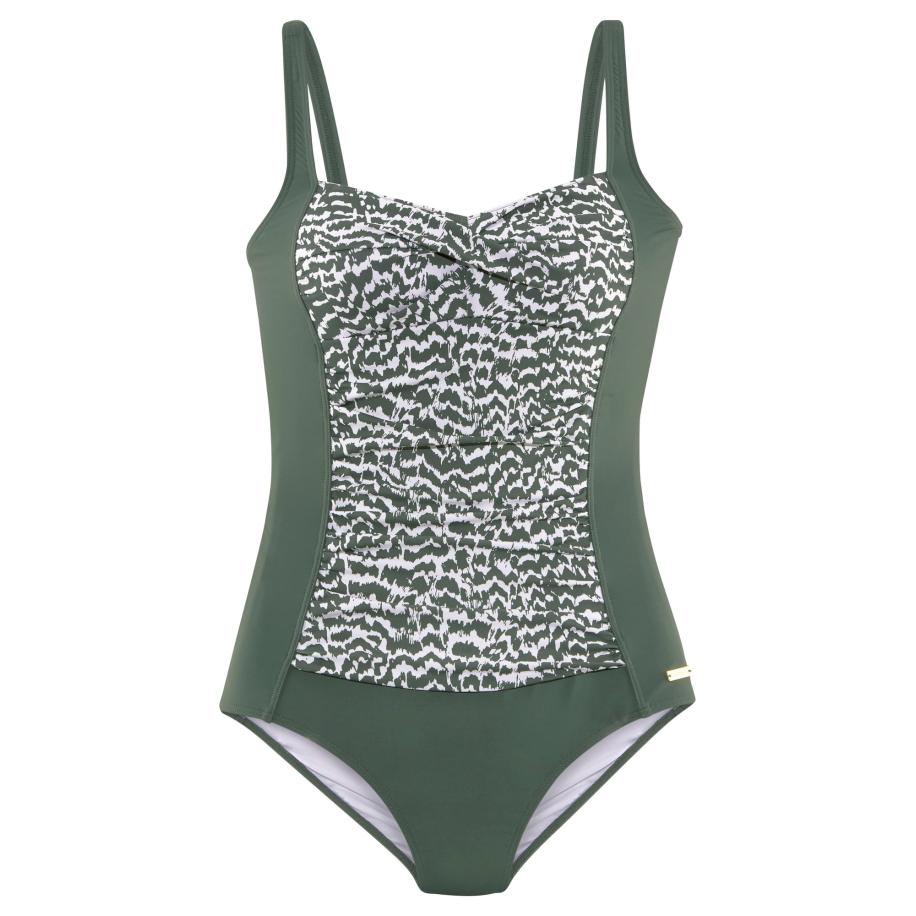 Lascana LASCANA Badpak donkergroen / wit -