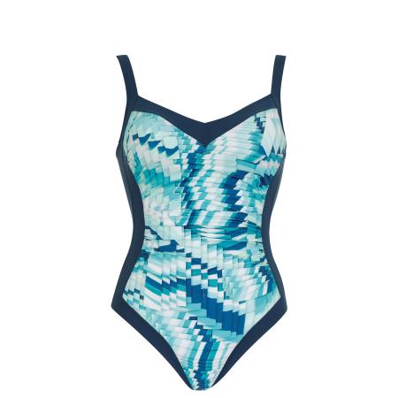 Sunflair SUNFLAIR Badpak navy / turquoise / wit