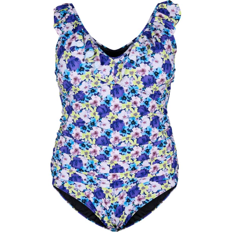 Zizzi Swim by Zizzi Badpak Skitrin blauw / lichtblauw / geel / sering -