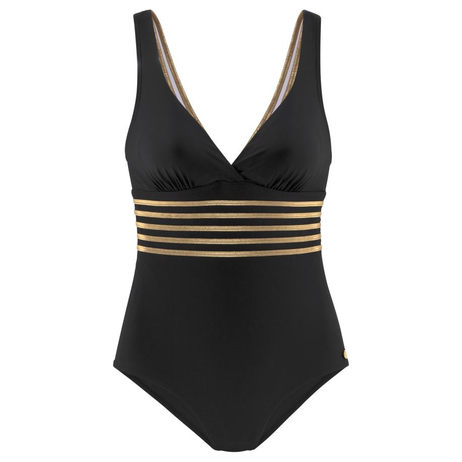 Lascana LASCANA Badpak goudgeel / zwart -