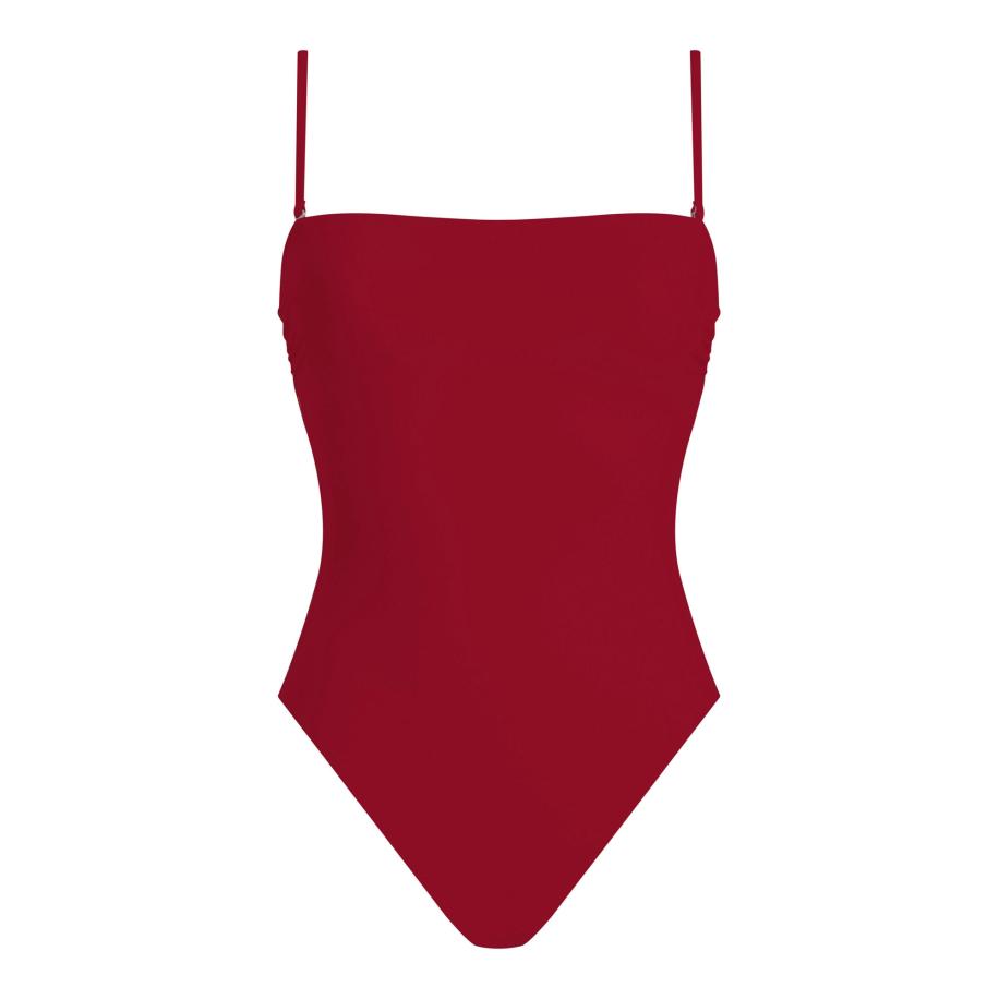 Calvin Klein Calvin Klein Swimwear Badpak donkerrood -
