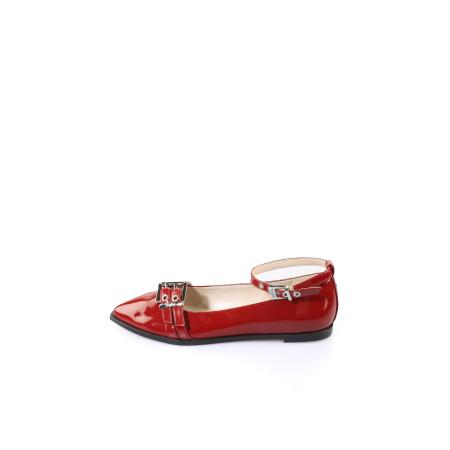 Buffalo BUFFALO Ballerina met riempjes rood