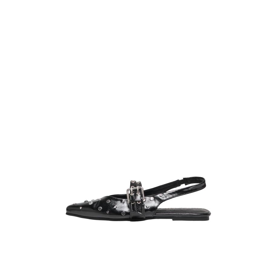 Only ONLY Ballerina met riempjes ONLAURA-5 zwart / zilver -