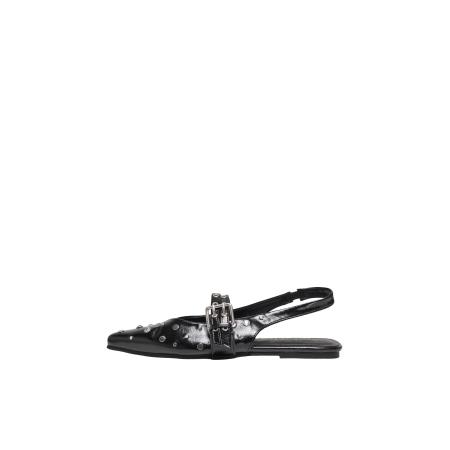 Only ONLY Ballerina met riempjes ONLAURA-5 zwart / zilver