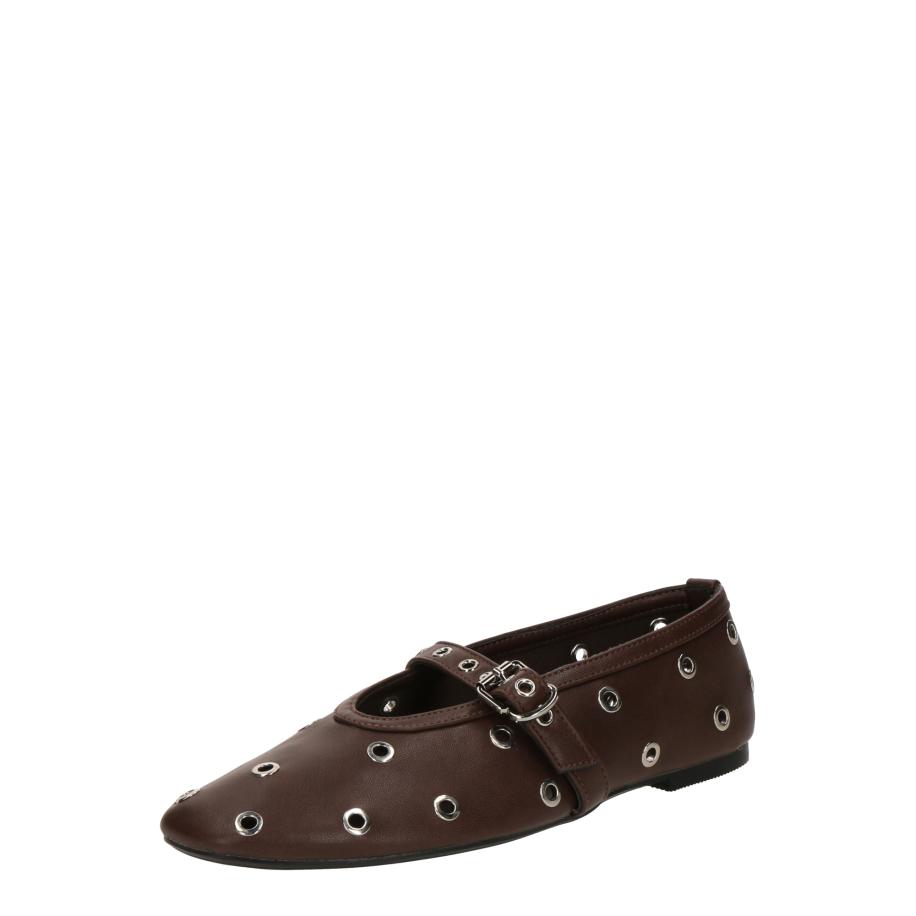 Glamorous GLAMOROUS Ballerina met riempjes donkerbruin -