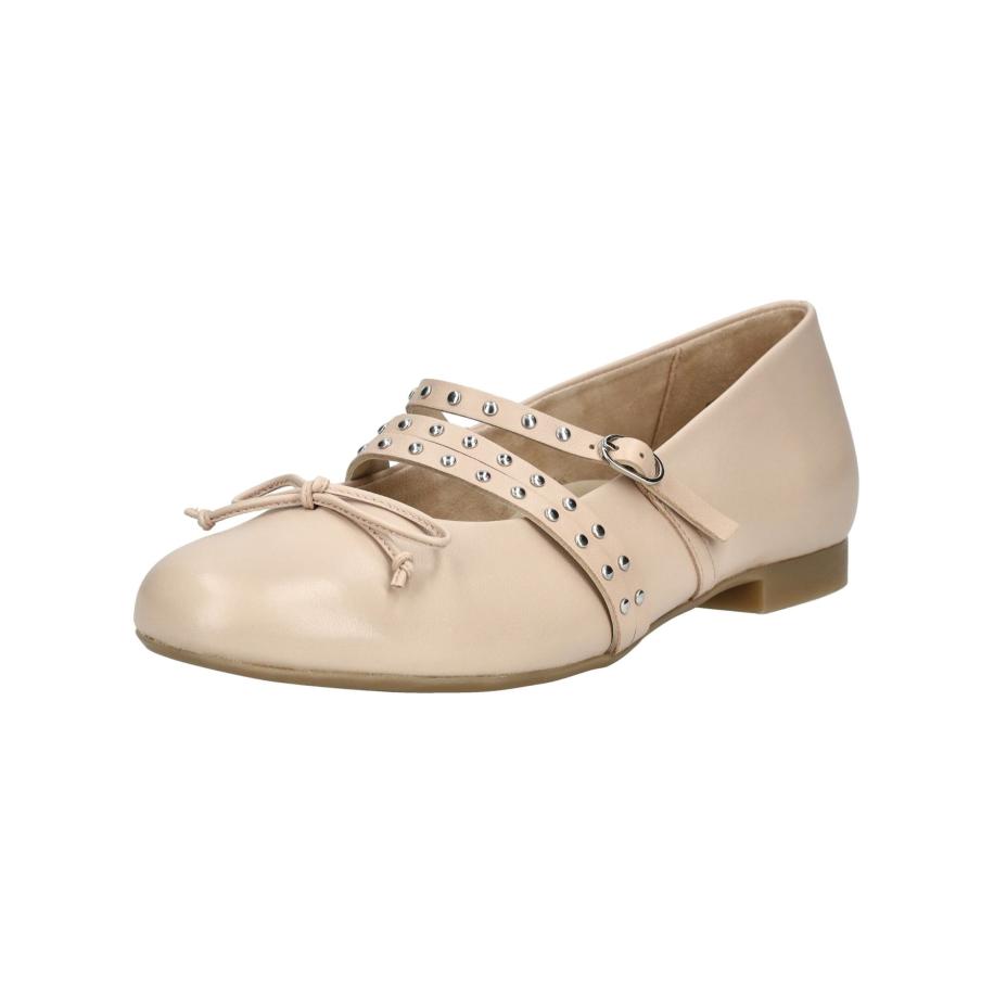 Paul Green Paul Green Ballerina met riempjes beige -