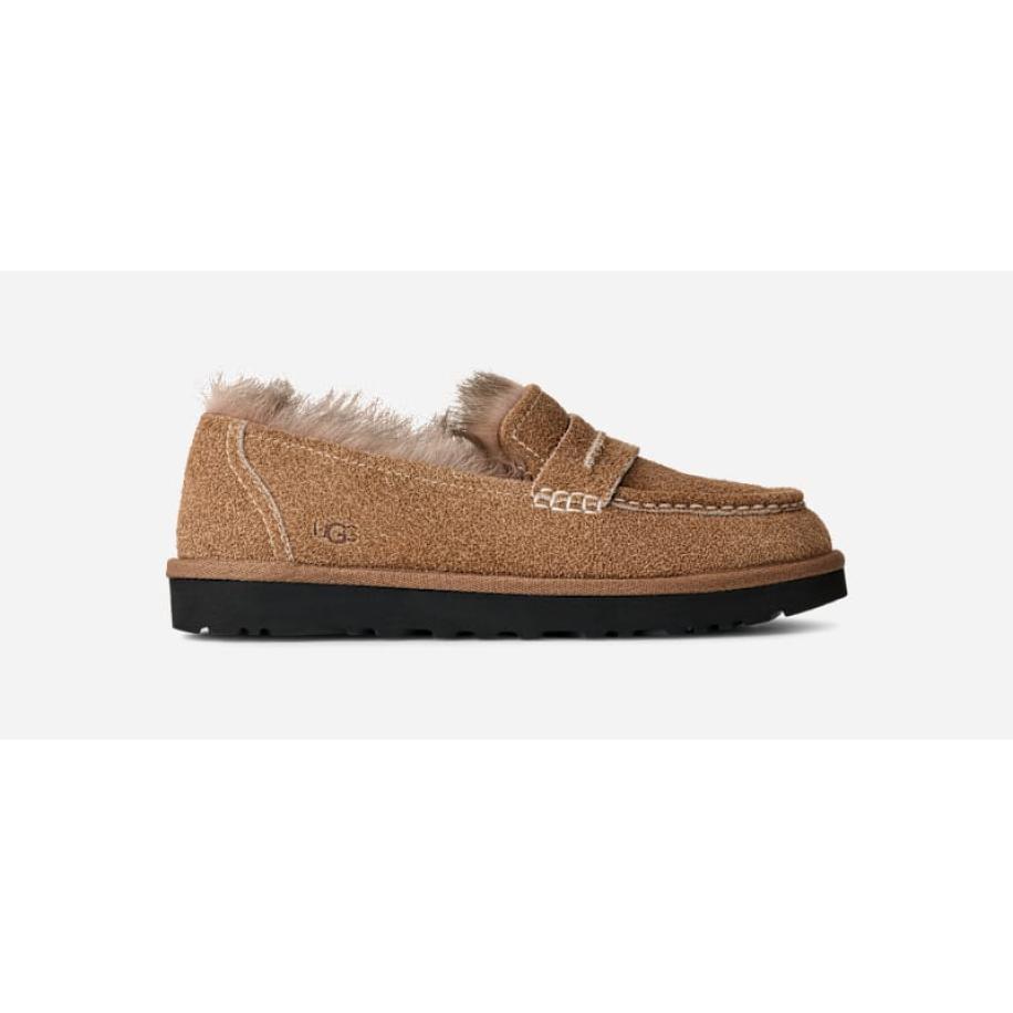 UGG® Ellis Loafer in Brown, Maat 39, Suede Rood