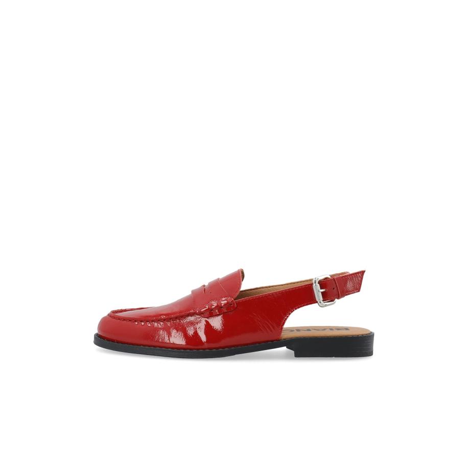 Bianco Bianco Ballerina met riempjes Pop rood -