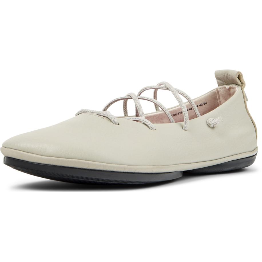 Camper CAMPER Ballerina met riempjes Right Nina lichtbeige -