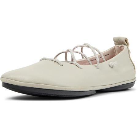 Camper CAMPER Ballerina met riempjes Right Nina lichtbeige