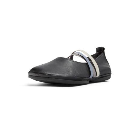 Camper CAMPER Ballerina met riempjes Right Nina chamois / lichtblauw / zwart / wit