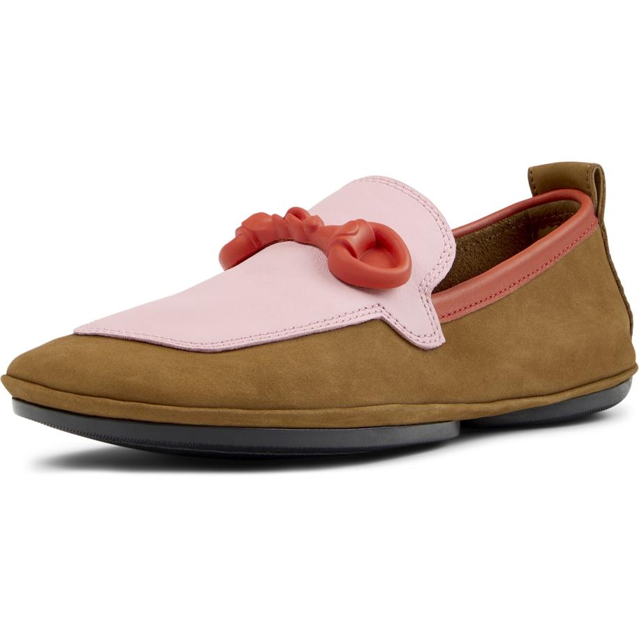 Camper CAMPER Ballerina Right Nina Twins bruin / lichtroze / rood -