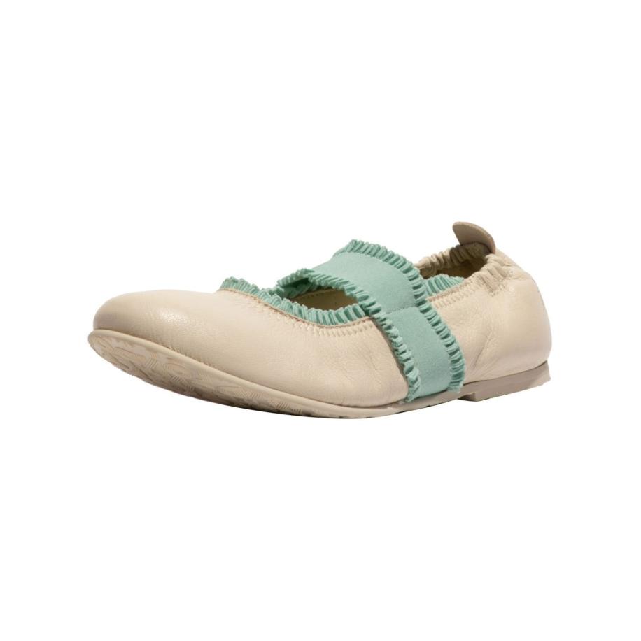 Fly London FLY LONDON Ballerina met riempjes crème / mintgroen -