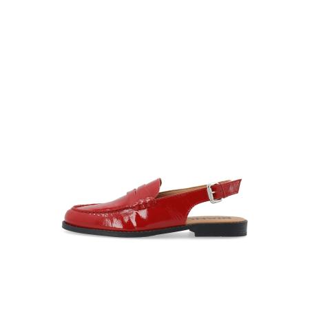 Bianco Bianco Ballerina met riempjes Pop rood