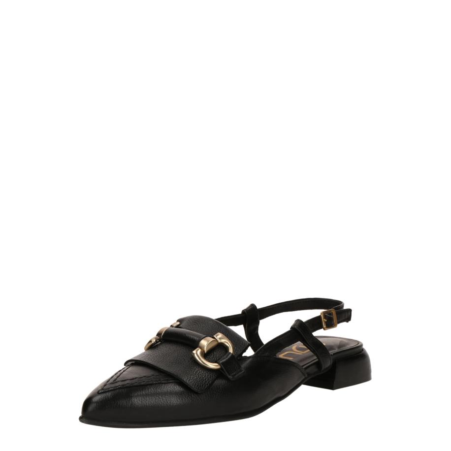 Mjus MJUS Ballerina met riempjes zwart -