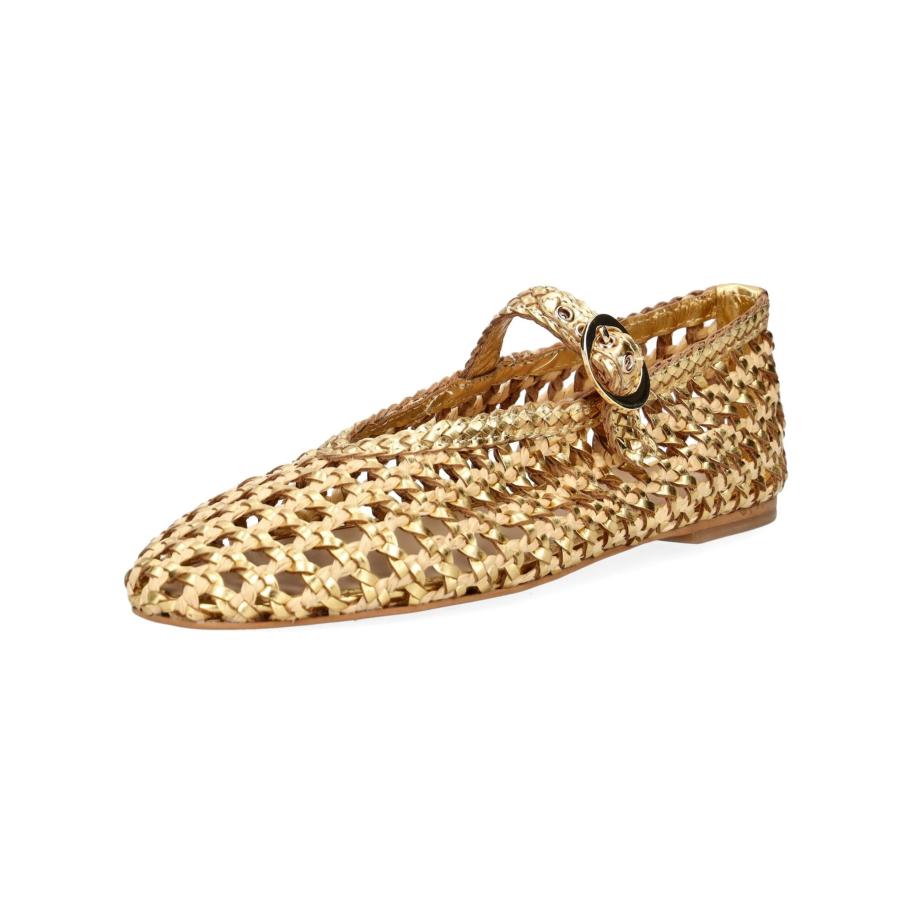 Inuovo INUOVO Ballerina met riempjes beige / goud -