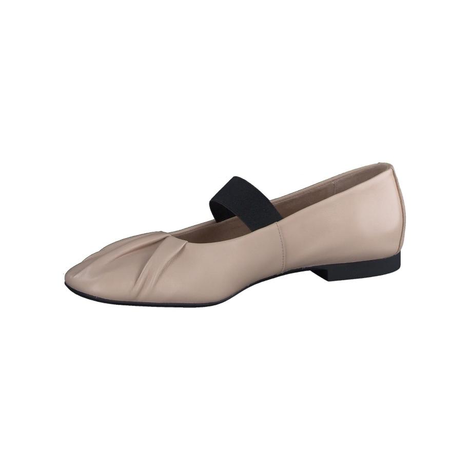 Paul Green Paul Green Ballerina met riempjes beige / zwart -