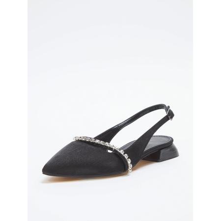 Trendyol Trendyol Ballerina met riempjes zwart / zilver