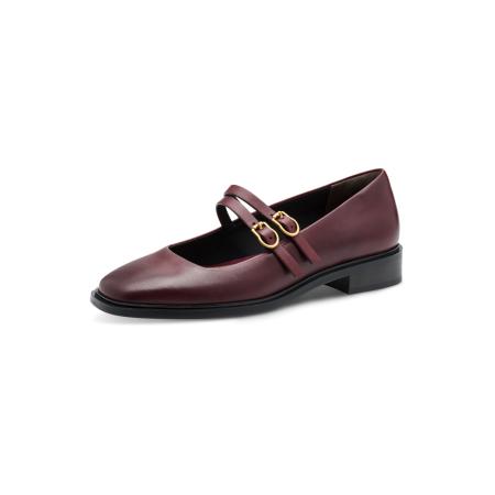 Tamaris Tamaris Ballerina met riempjes merlot