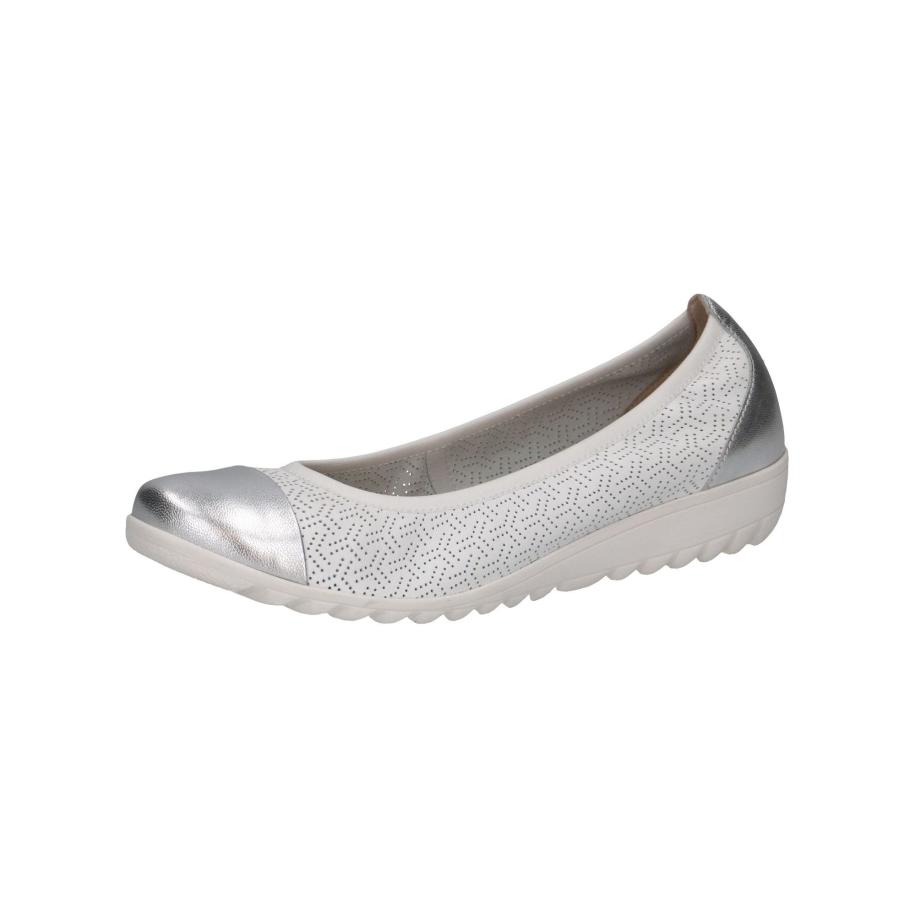 Caprice CAPRICE Ballerina zilver / wit -