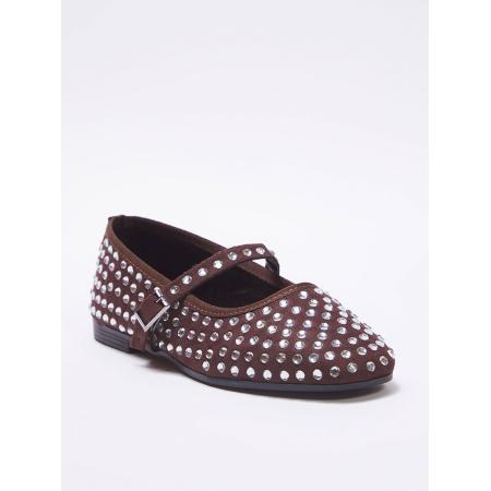 Trendyol Trendyol Ballerina met riempjes chocoladebruin