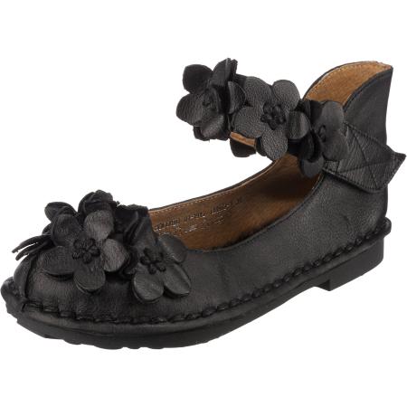 Laura Vita Laura Vita Ballerina met riempjes Hocobio zwart