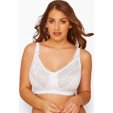 Yours Kanten Bh Zonder Beugel In Wit Bestsellersize 105L