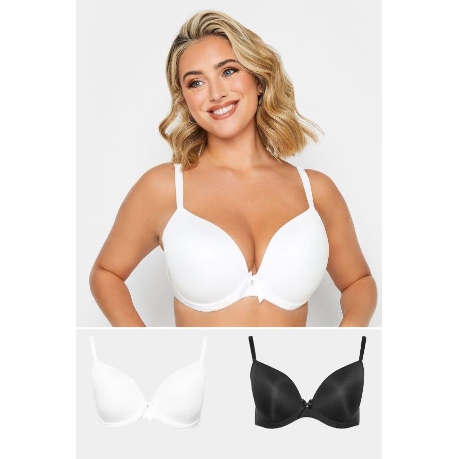 Yours 2 Beha's Van Microvezel In Wit/Zwart Size 100L Wit