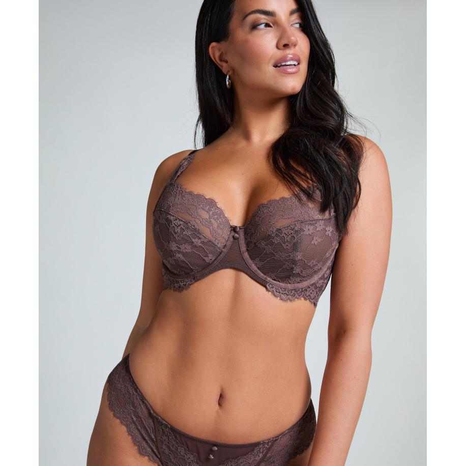 Hunkemöller Niet-voorgevormde beugel bh Daisy Bruin Bruin
