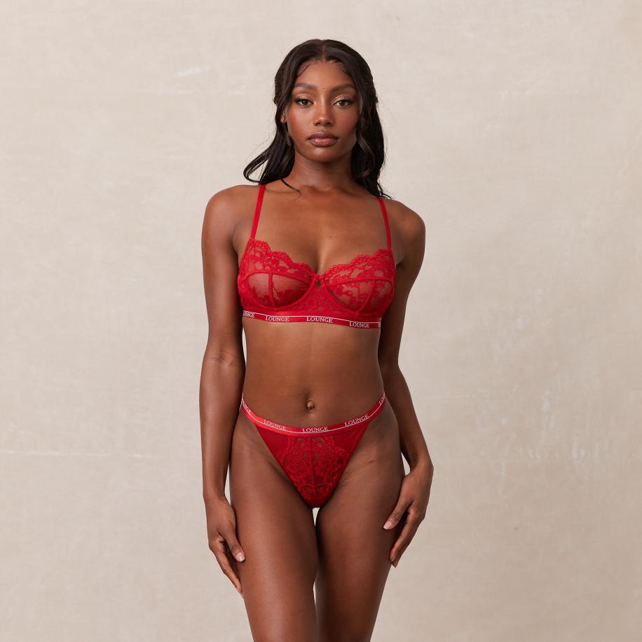 Lounge Blossom Balcony BH Kastanjebruin 75 / B Rood