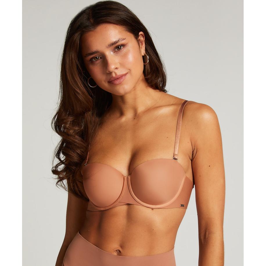Hunkemöller Voorgevormde strapless beugel bh Jane Bruin Bruin