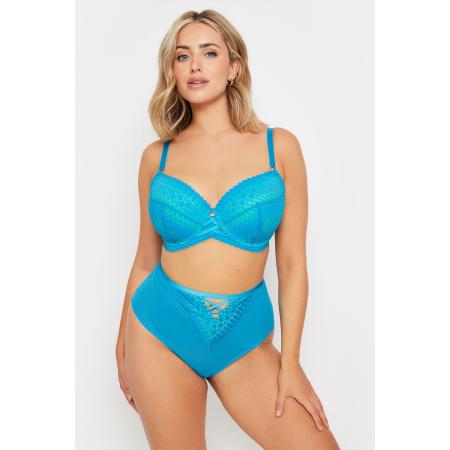 Yours Voorgevormde Kanten Bh Met Beugel In Blauw Size 110G