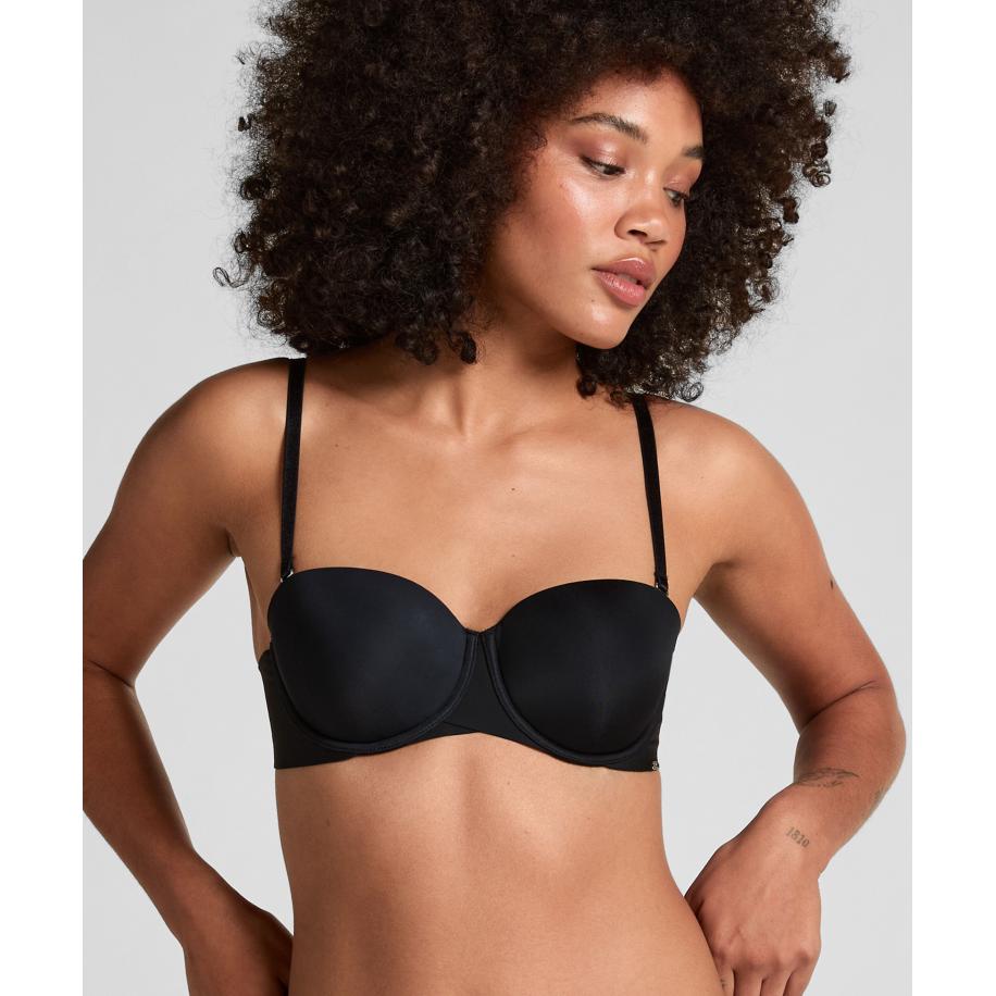 Hunkemöller Voorgevormde strapless beugel bh Jane Zwart Zwart