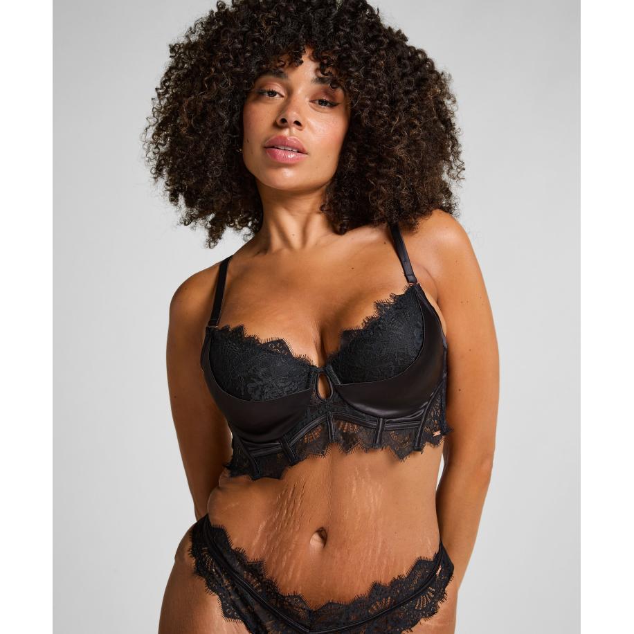 Hunkemöller Voorgevormde longline beugel bh Zoe Zwart Zwart