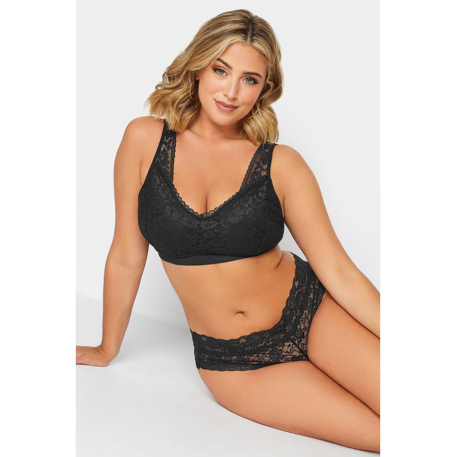Yours Kanten Bralette Zonder Naden In Zwartsize 54-56 Zwart