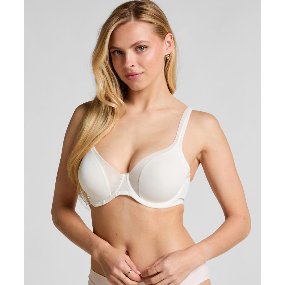 Hunkemöller Niet-voorgevormde beugel bh Mesh Wit Wit