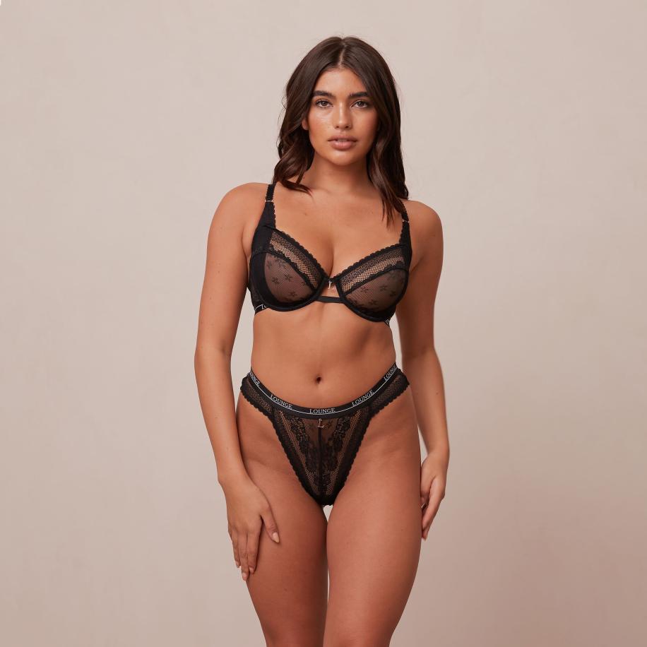 Lounge Liberty Balcony Bra Black 65 / DD Zwart